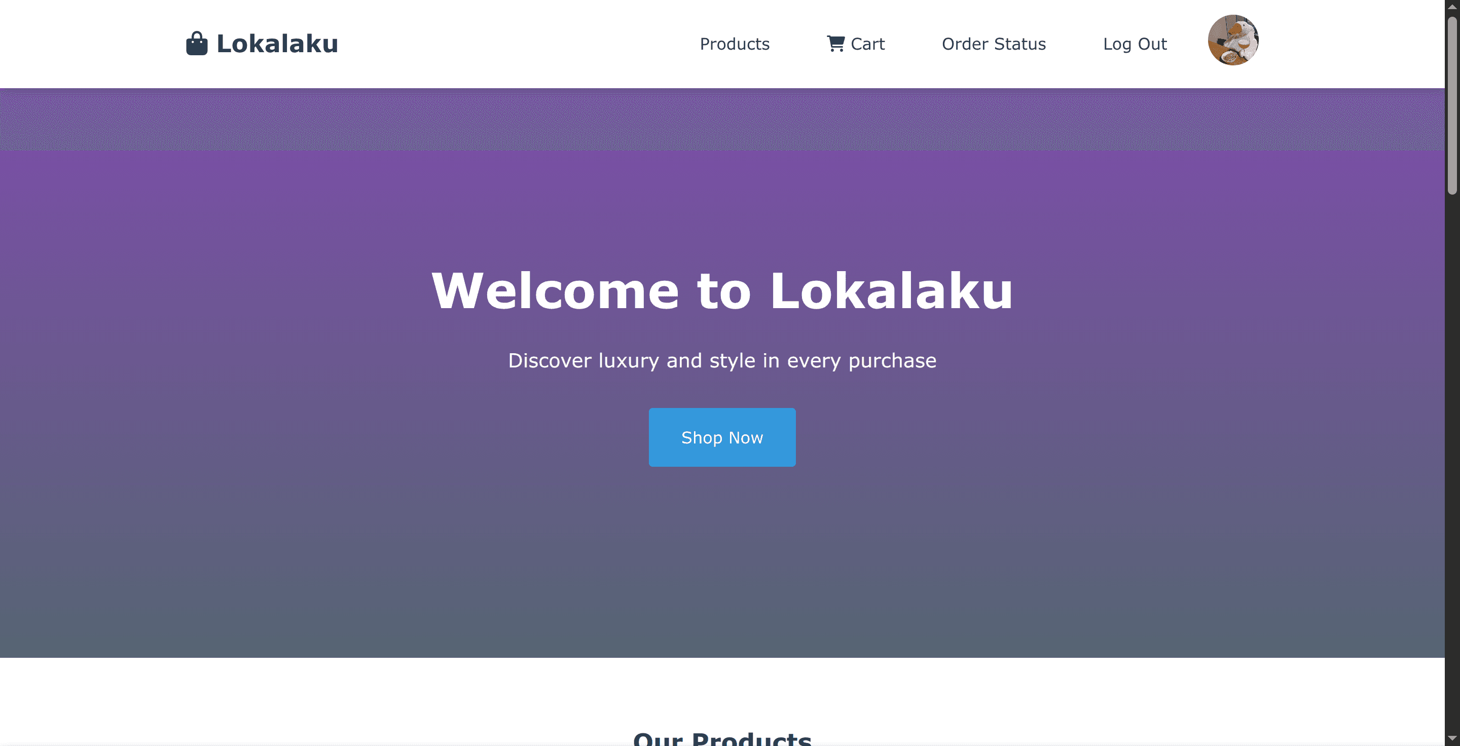 CRUD E-Commerce project