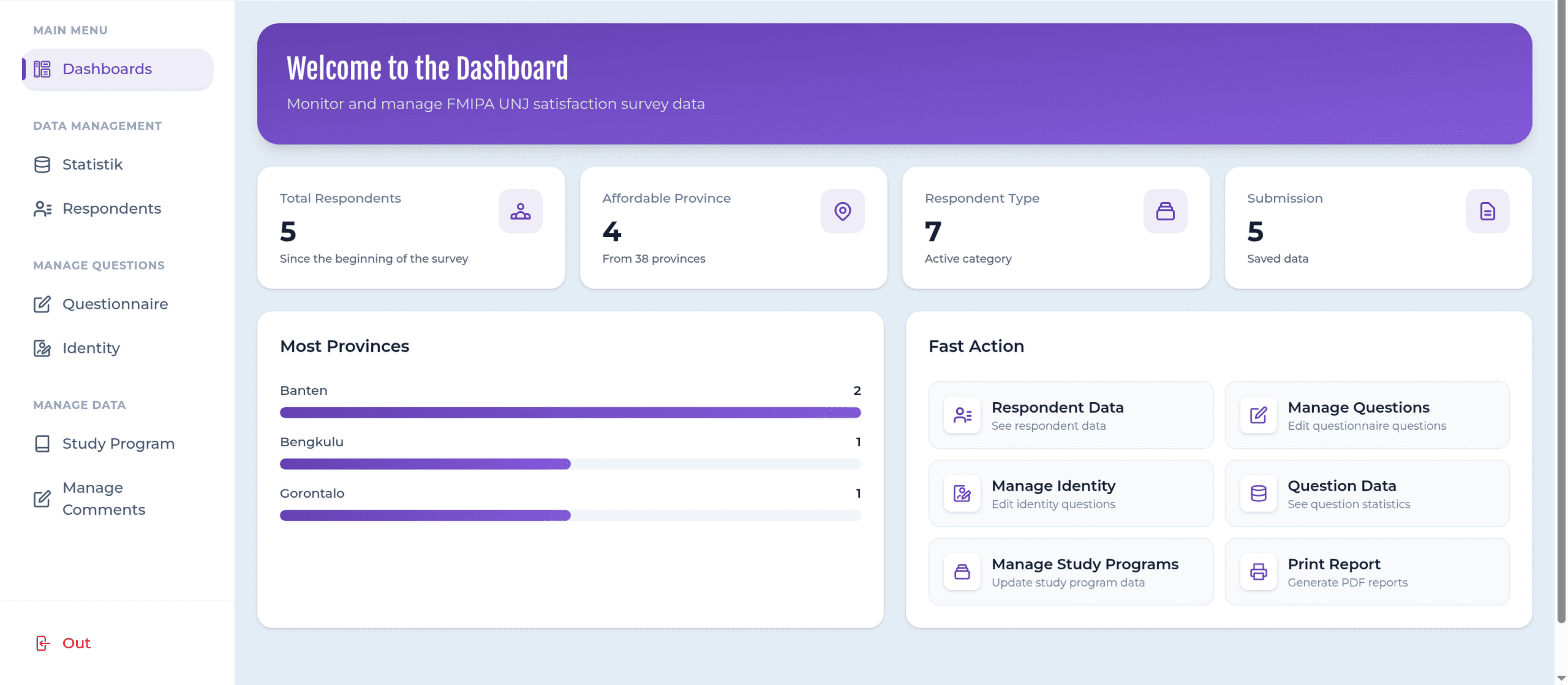 Survey GPJM Web App