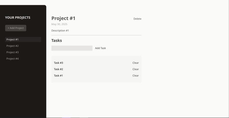 Tasks and Projects Manager App